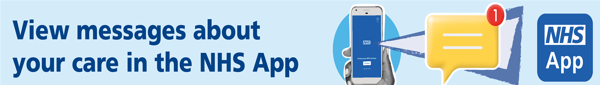 NHS App Notification banner